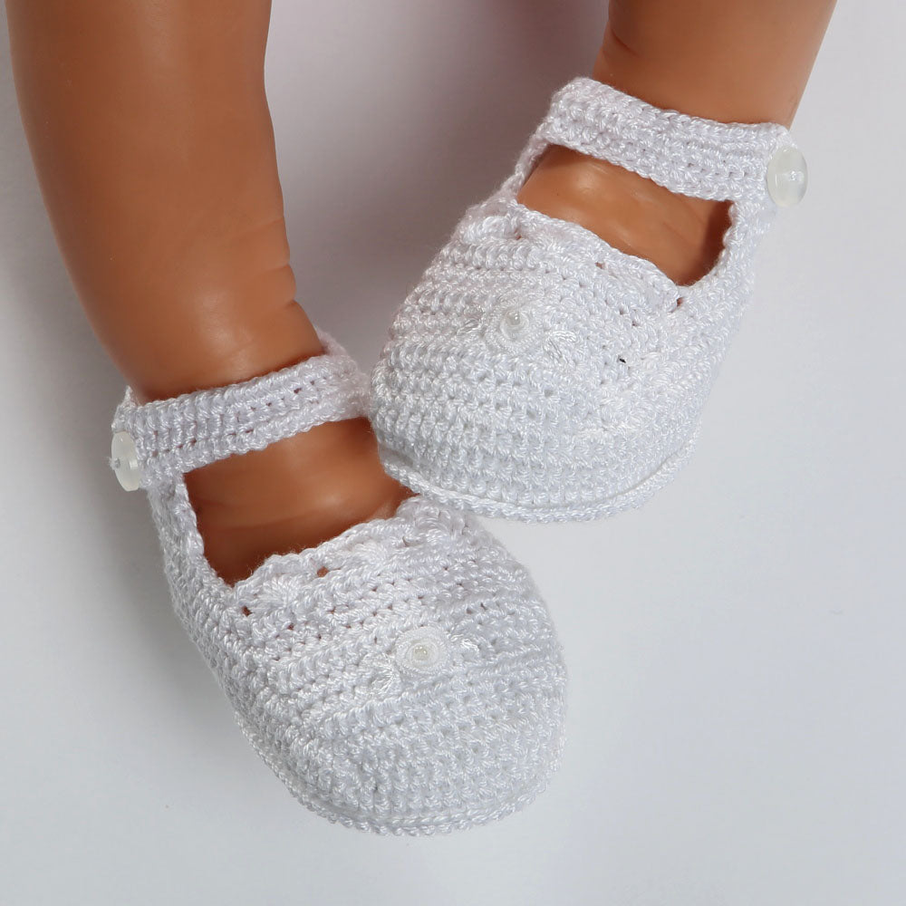 Baby Mary Jane White Booties