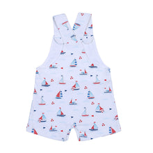 Load image into Gallery viewer, Sail Boats Pocket Romper
